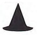 Mylar Confetti Shapes Witch's Hat (2")